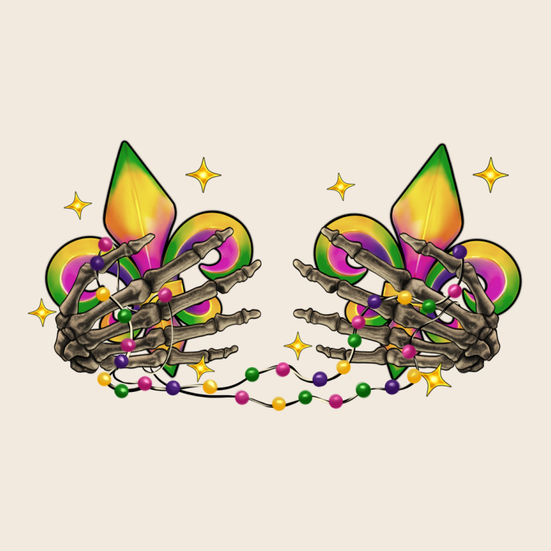 Skeleton Hands Mardi Gras Zipper Hoodie by CowGirlArtShop | Teevron