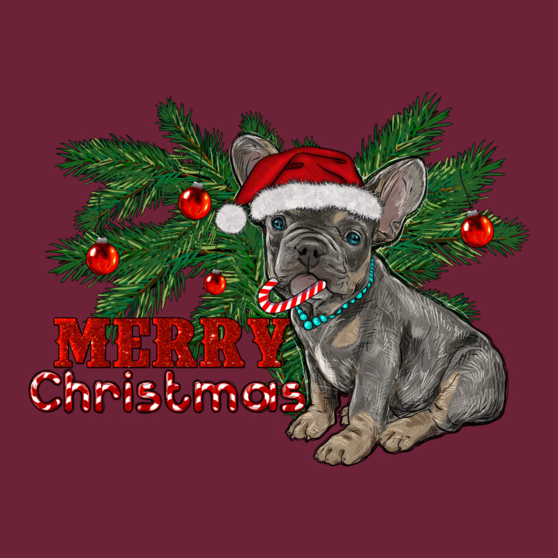 Merry Christmas French Bulldog Long Sleeve Tee by RanaPortraitStore | Teevron