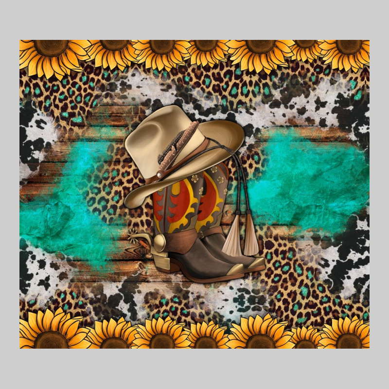 Western Boots And Sunflowers Tumbler Premium Tee by Jasminsmagicworld | Teevron