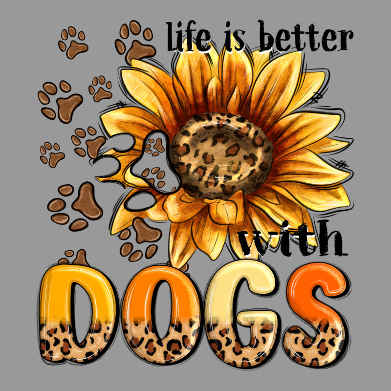 Life Is Better With Dogs Sunflower Vintage Hoodie by MaliasSmallBusiness | Teevron