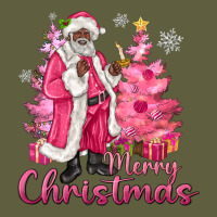 Pink Merry Christmas Black Santa Vintage Tee | Teevron