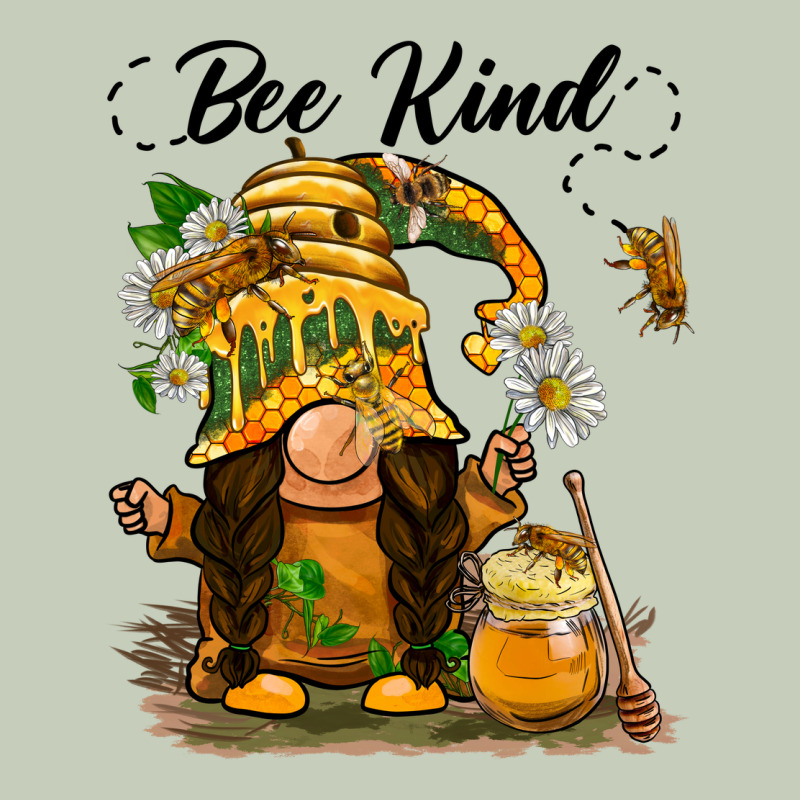 Bee Kind Gnome Long Sleeve Tee by BarkalooDesign | Teevron