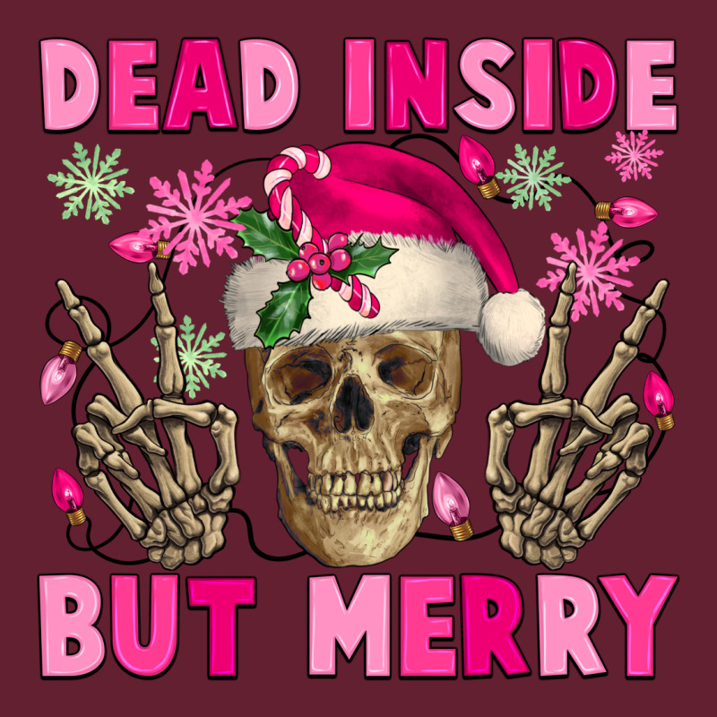 Dead Inside But Merry Pink Christmas Skeleton Classic Tee by NancyCooperArtShop | Teevron
