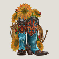 Western Boots With Sunflowers Heavy Core Tee | Teevron