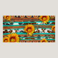 Aztec Sunflower Cowhide License Plate Heavy Core Tee | Teevron