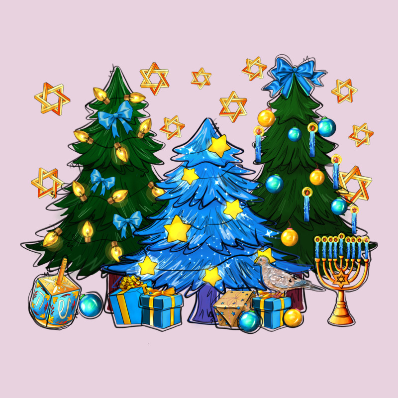 Hannukah Christmas Trees Classic Tee by NancyCooperArtShop | Teevron
