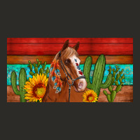 Aztec Horse Cactus And Sunflowers License Plate Template Heavy Core Tee | Teevron