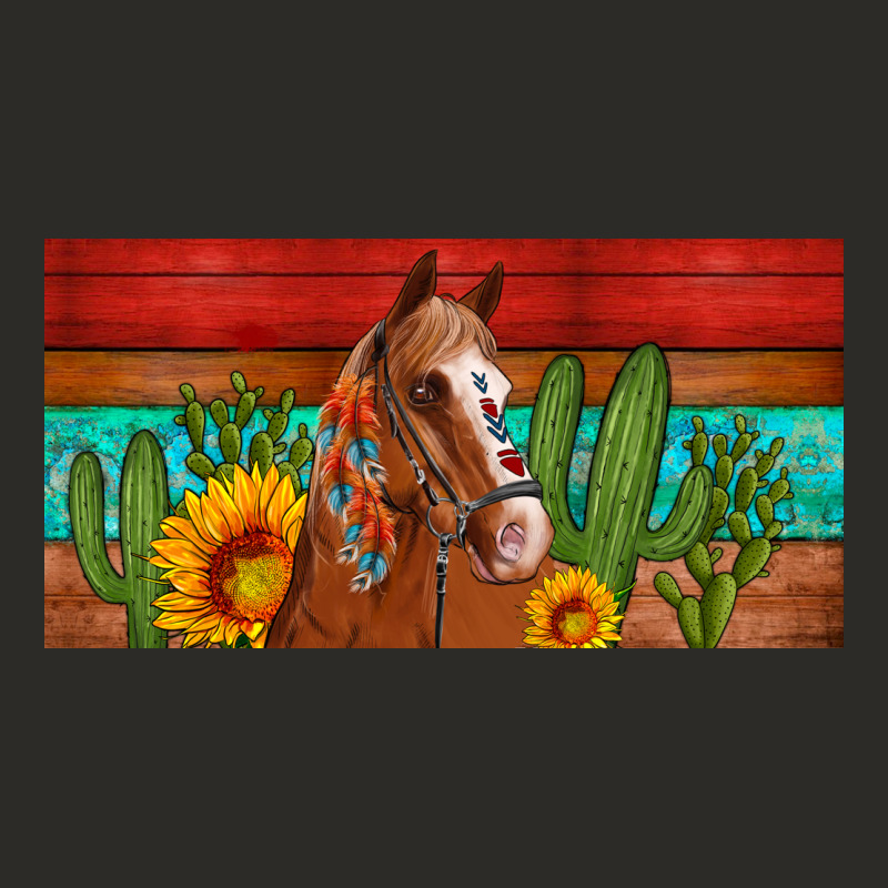 Aztec Horse Cactus And Sunflowers License Plate Template Heavy Core Tee by Artiststas | Teevron