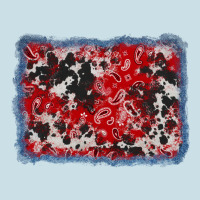 Bandana Cowhide Denim Background Ladies Tee | Teevron