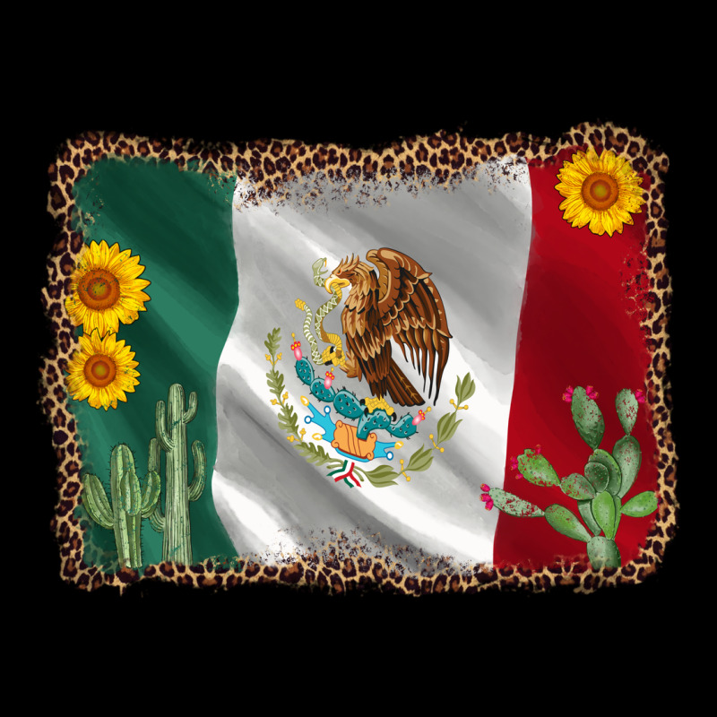 Mexico Flag Sunflower Cactus Heavy Core Tee by AdoDesignShop | Teevron