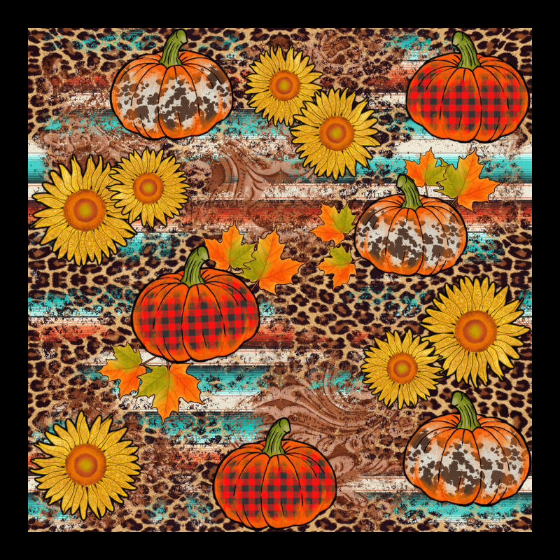 Pumpkin Plaid Sunflower Seamless Min Ladies Tee by AdoDesignShop | Teevron