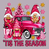 Tis' The Season Pink Christmas Gnomes Truck Vintage Tee | Teevron