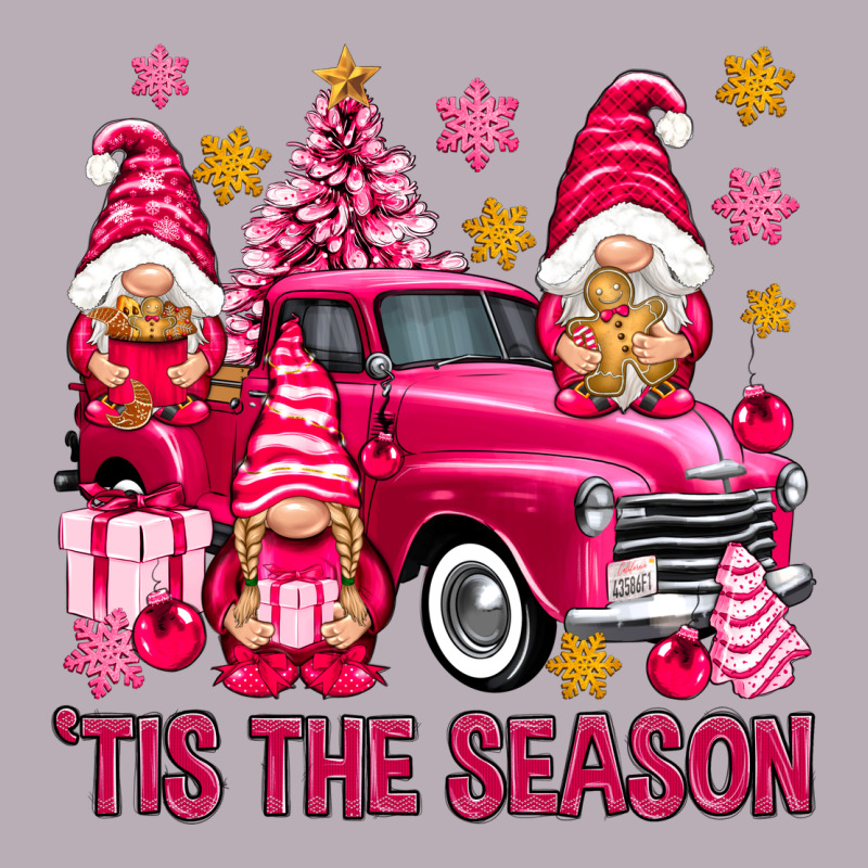 Tis' The Season Pink Christmas Gnomes Truck Vintage Tee by NancyCooperArtShop | Teevron
