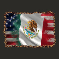 Mexico Flag And Usa Flag Heavy Core Tee | Teevron