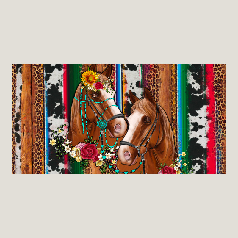Western Horses Gemstone Horse Cowhide Leopard Floral Background Licens Heavy Core Tee by Artiststas | Teevron
