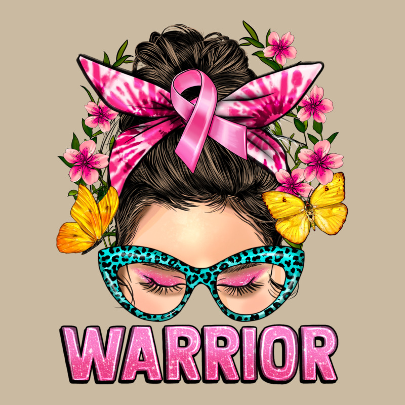 Cancer Warrior Messy Bun Long Sleeve Tee by BarkalooDesign | Teevron