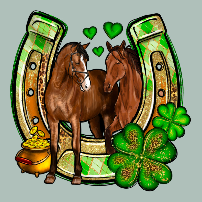 St. Patrick's Day Horse Horseshoe Heavyweight Hoodie by OliviaCreatesArt | Teevron