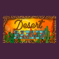 Western Desert Darlin Sunset Cactus Leopard Serape   License Plate Tem Premium Tee | Teevron