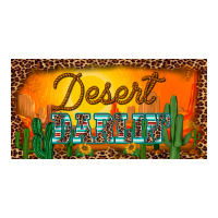 western desert darlin sunset cactus leopard serape   license plate tem | Teevron