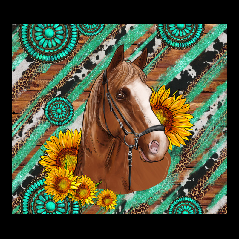 Western Horse With Gemstone And Sunflower Heavy Core Tee by Artiststas | Teevron