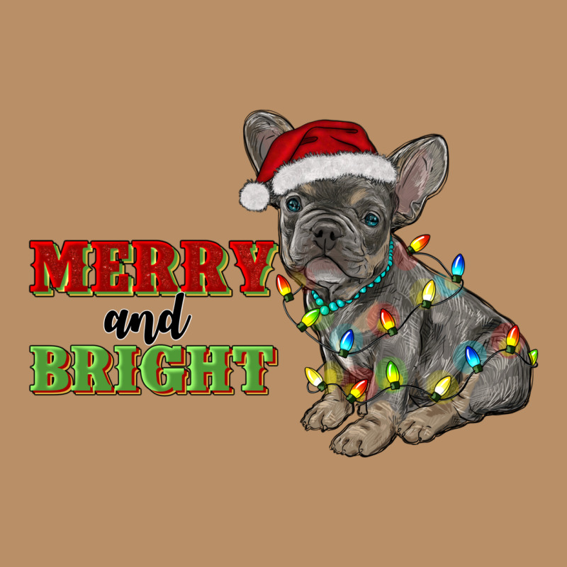 Merry And Bright French Bulldog Vintage Hoodie by RanaPortraitStore | Teevron
