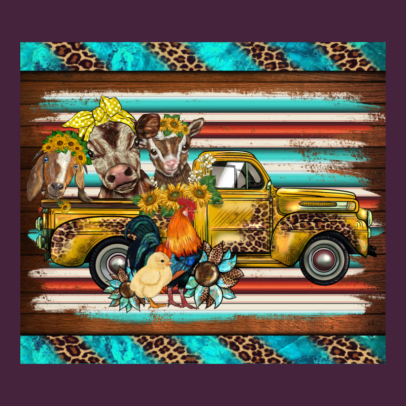 Western Truck Farm Animals Serape Leopard Turquoise's Premium Tee by BarkalooDesign | Teevron