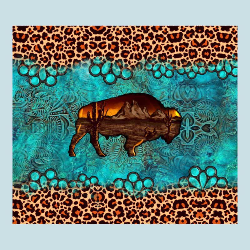 Bison Leopard Gemstone Ladies Tee by Artiststas | Teevron
