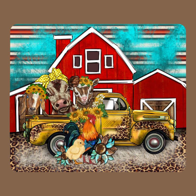 Western Truck Farm Animals Mousepad Premium Tee by BarkalooDesign | Teevron