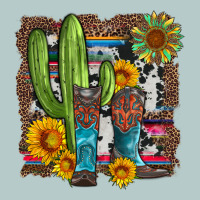 Western Cactus With Cowboy Boots And Sunflowers Heavy Core Tee | Teevron