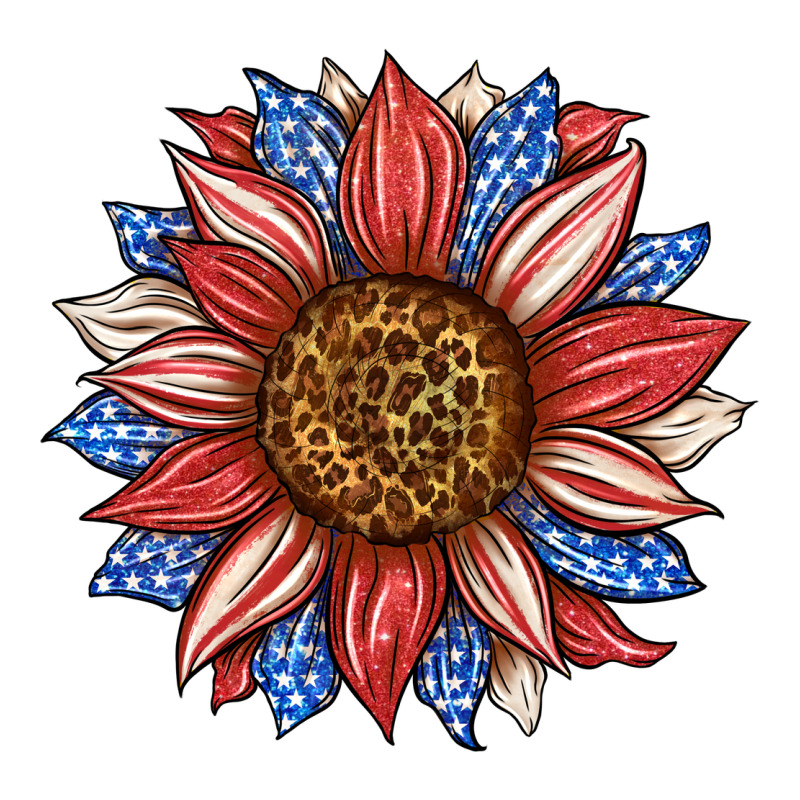 American Flag Sunflower Premium Tee by LillyAllenDesigns | Teevron