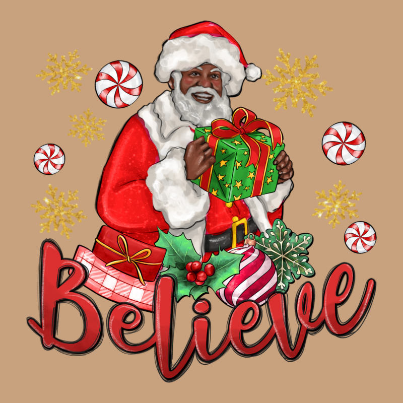 Believe Black Santa Christmas Vintage Tee by MaliasSmallBusiness | Teevron