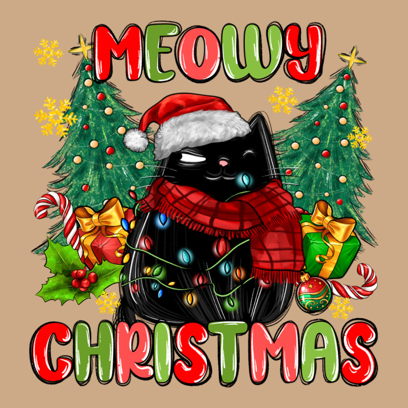 Meowy Christmas Black Cat Vintage Hoodie by MaliasSmallBusiness | Teevron