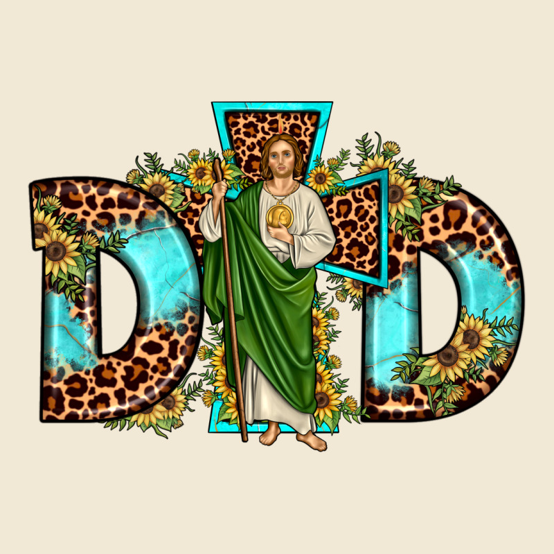 Dad San Judas Sunflower Leopard Turquoise Premium Tee by JahusDesignShop | Teevron