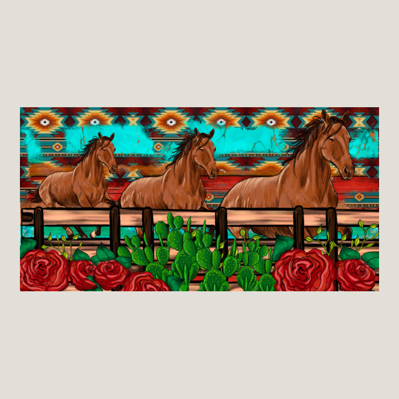 Horses Roses Ann Cactuses License Plate Heavy Core Tee by Artiststas | Teevron