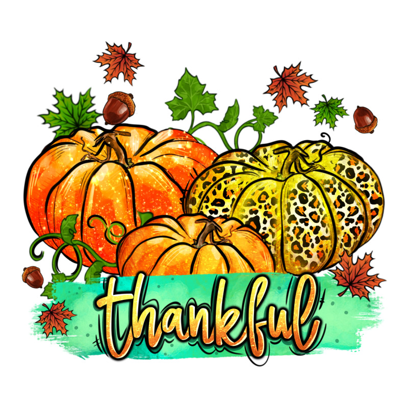 Thankful Pumpkins With Glitter Classic Tee by MaliasSmallBusiness | Teevron