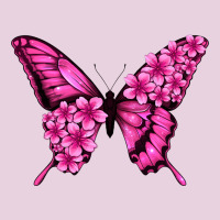 Floral Pink Butterfly Ladies Tee | Teevron