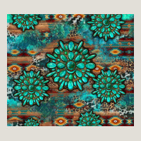 Gemstone Turquoises Aztec Leopard Cowhide Heavy Core Tee | Teevron