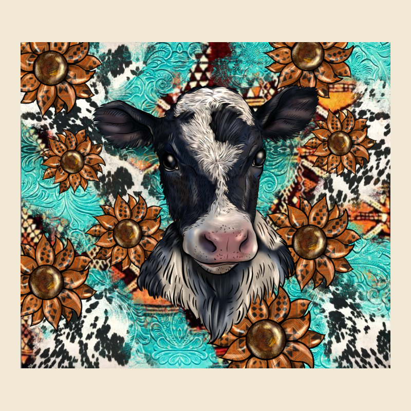 Western Black And White Cow Premium Tee by BarkalooDesign | Teevron