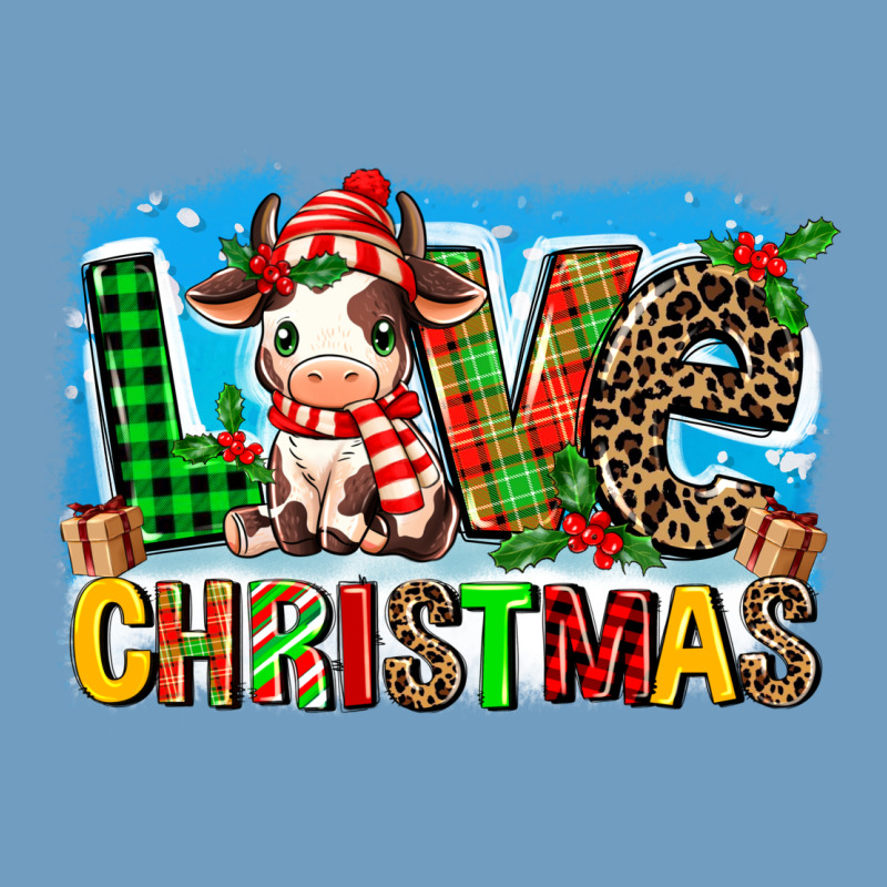 Love Christmas Cow Urban Heavy Tee by MaliasSmallBusiness | Teevron