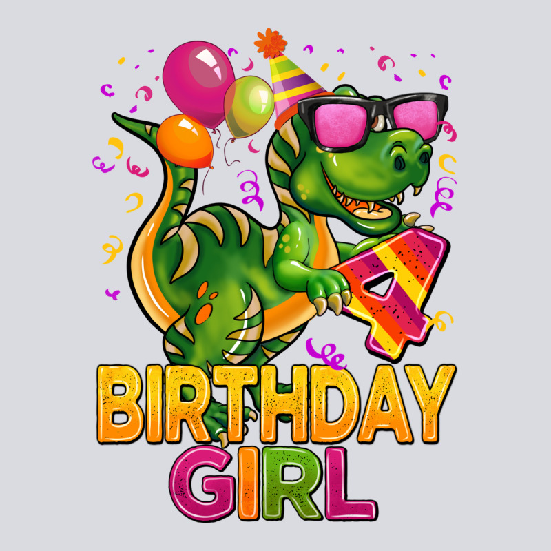4th Birthday Girl T Rex Pink Zipper Hoodie by CowGirlArtShop | Teevron