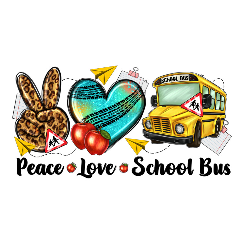 Peace Love School Bus Premium Tee by NancyCooperArtShop | Teevron