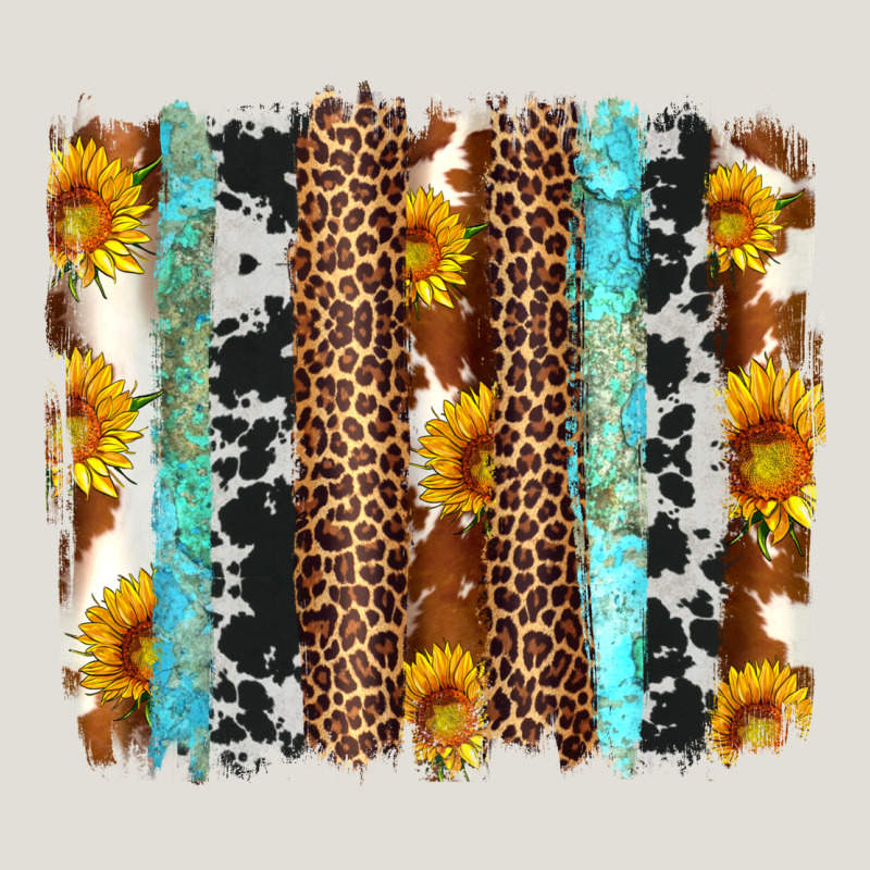 Western Cowhide Leopard Turquoise Brushstrokes Heavy Core Tee by Artiststas | Teevron
