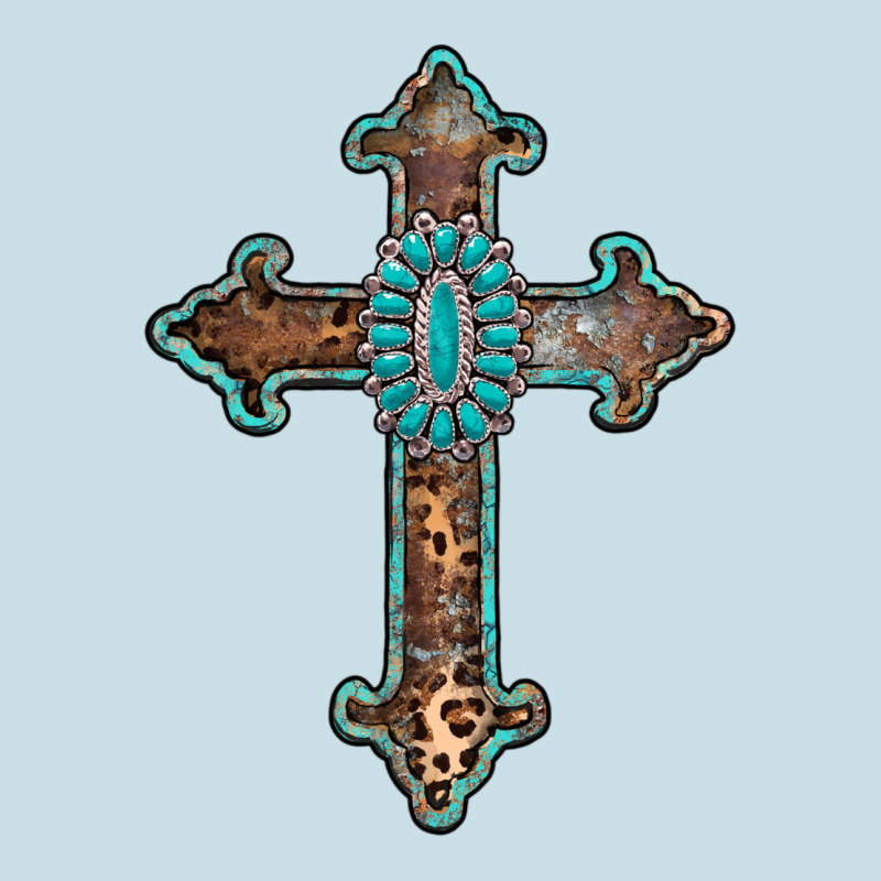 Turquoise Cross Ladies Tee by AdoDesignShop | Teevron
