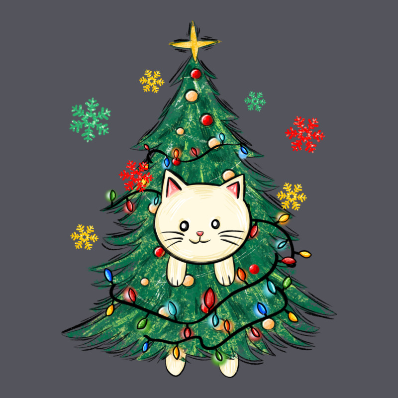 Christmas Tree Cat Vintage Hoodie by MaliasSmallBusiness | Teevron