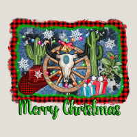 Merry Christmas Western Bull Skull Heavy Core Tee | Teevron