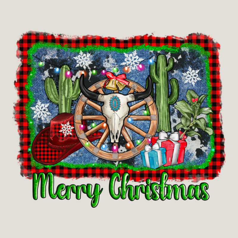 Merry Christmas Western Bull Skull Heavy Core Tee by AdoDesignShop | Teevron