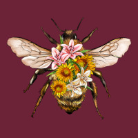 Bee With Flowers Long Sleeve Tee | Teevron