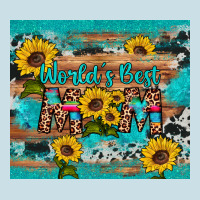 World's Best Mom Sunflower Leopard Cowhide Ladies Tee | Teevron