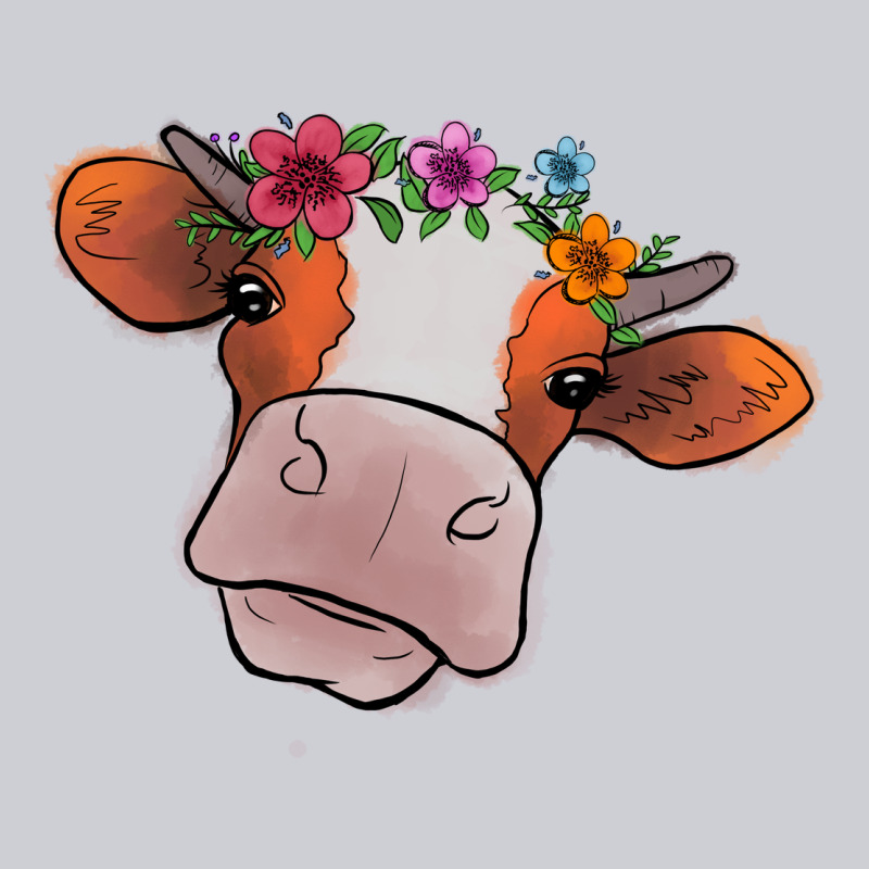 Cow With Flowers Heavyweight Sweatshirt by Bettercallsaul | Teevron