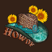 Howdy Leopard Tooled Leather Hat Heavy Core Tee | Teevron